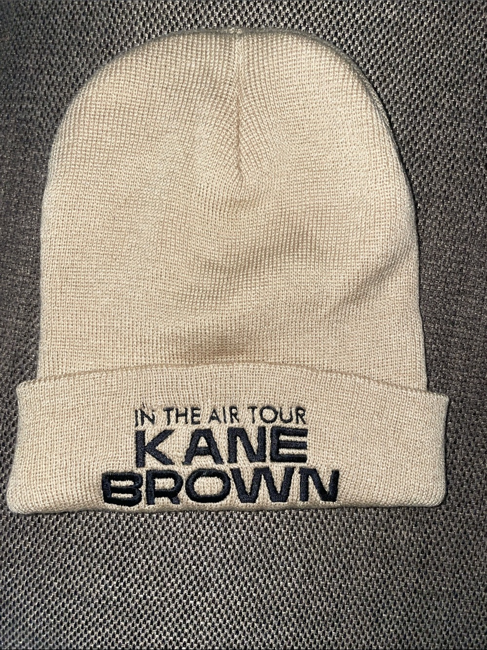 Kane Brown 'In The Air Tour' Embroidered Beanie - Cream